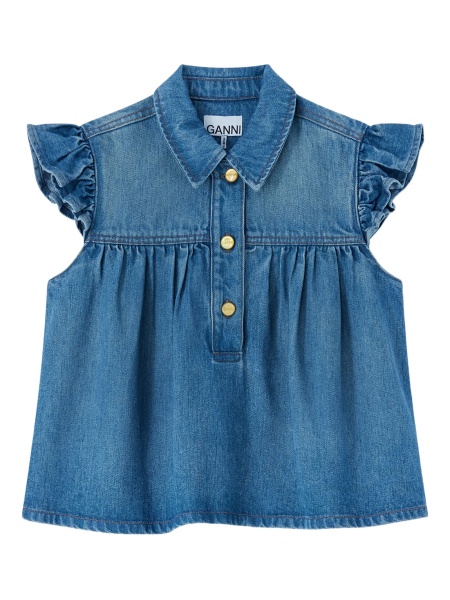 Bluza Ganni albastra