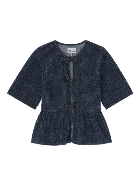 Bluza Ganni albastra