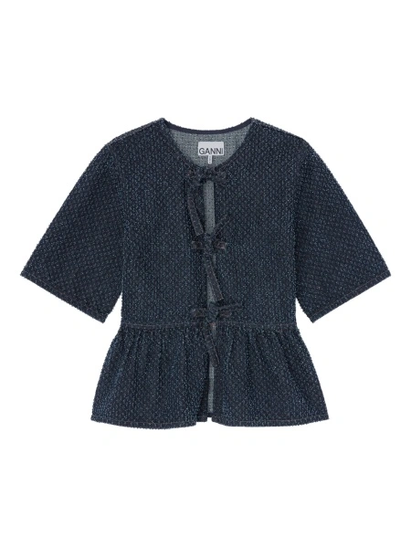 Bluza Ganni albastra