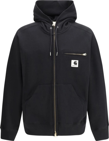Bluza trening Cotton jersey Hoodie by Sacai + Carhartt WIP