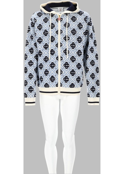 Bluza trening Felpa Monogram Con Cappuccio E Zip