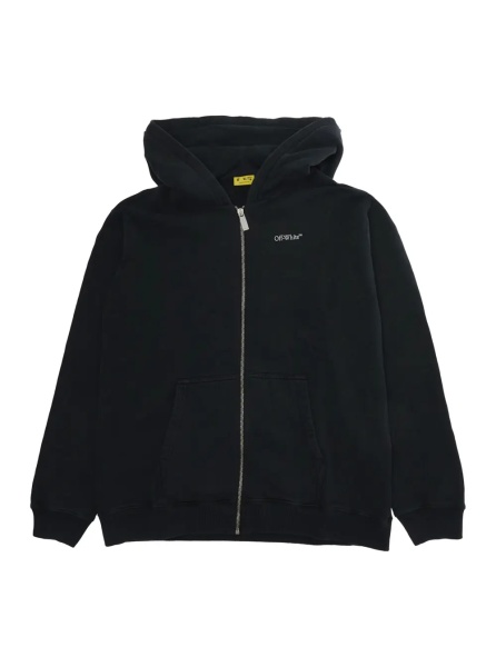 Bluze ARROWMONOGRAMHOODIEZIPUP is a hoodie with a zip made of Cotton and Black for boy