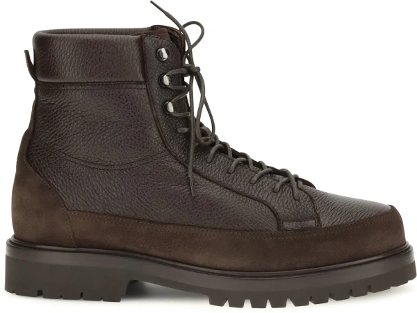 Bocanci casual Brunello Cucinelli multicolor din piele de caprioara si piele intoarsa