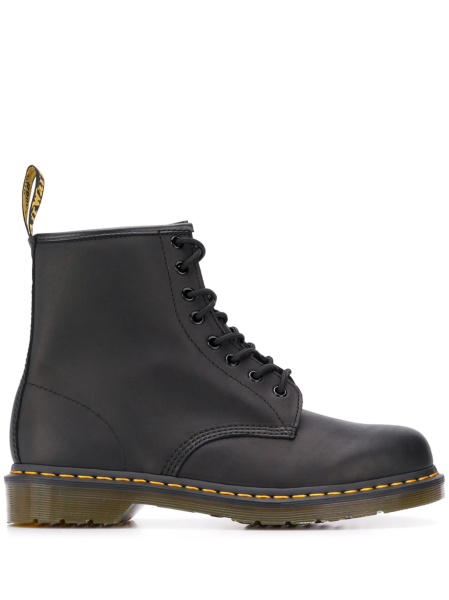 Bocanci Dr. Martens negri din piele