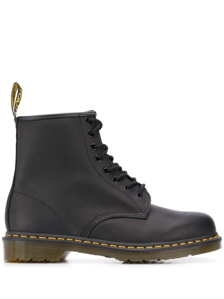 Bocanci Dr. Martens negri din piele