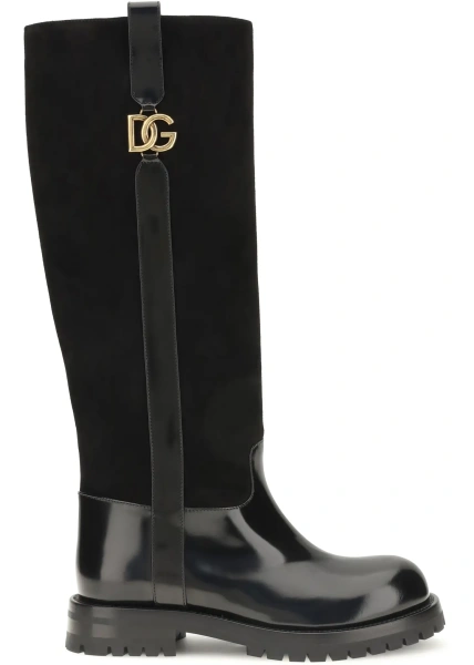 Bocanci High suede and smooth leather Boots