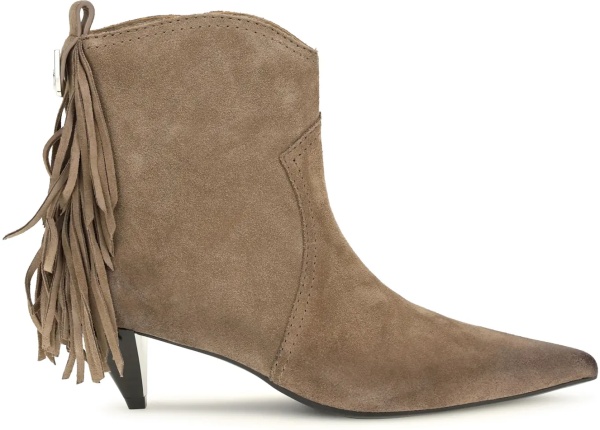 Bocanci Suede leather Didi ankle Boots with fringes