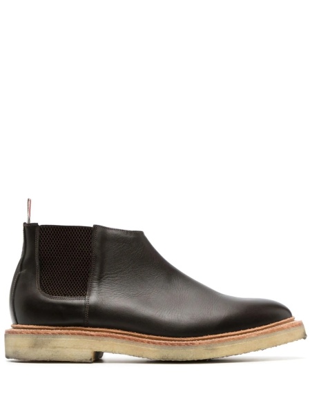 Bocanci Thom Browne maro din piele