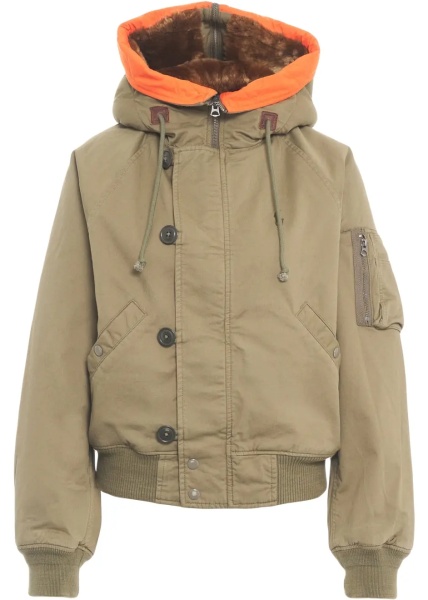 Bomber Bomber jacket with fur hood