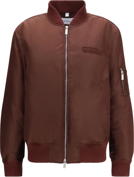 Bomber Embroidered logo nylon Bomber Jacket