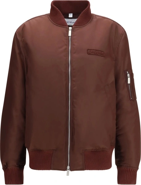 Bomber Embroidered logo nylon Bomber Jacket