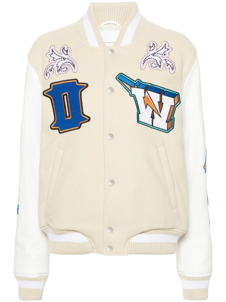 Bomber jacket Off-White neutra din poliamida si polyester