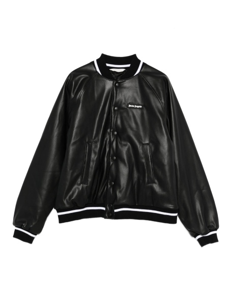Bomber jacket Palm Angels neagra din poliuretan si polyester