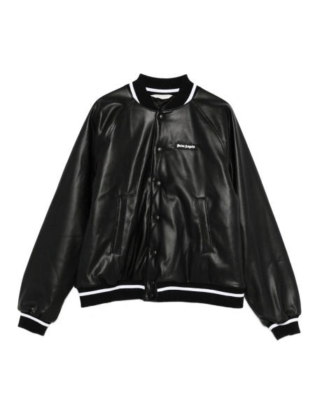 Bomber jacket Palm Angels neagra din poliuretan si polyester