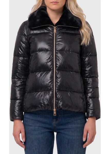 Bomber Ultralight Nylon And Fur Collar Jacket