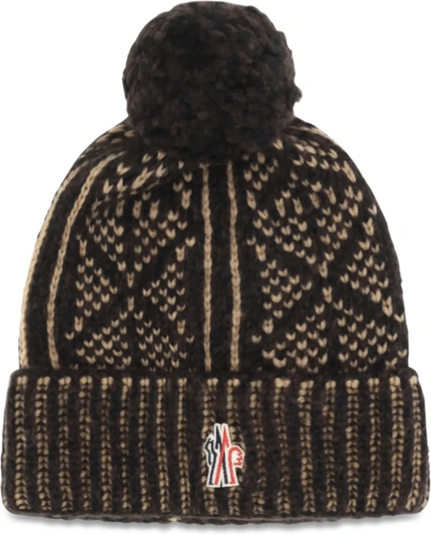 Caciula Alpaca, wool and nylon blend Beanie with Pom-Pom
