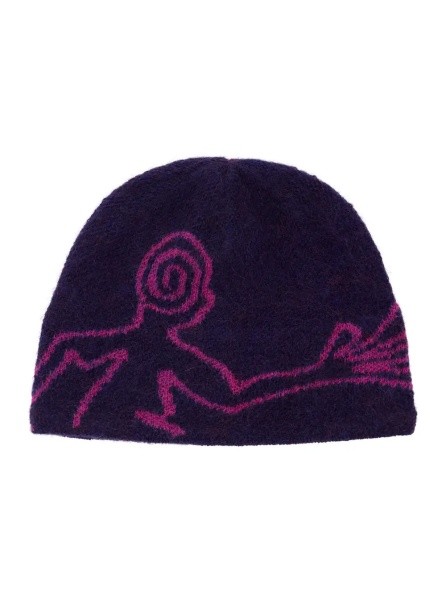 Caciula Hat with logo and patch in Tech Fabric violet unisex