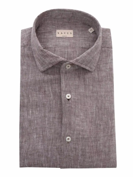 Camasa casual Brown linen shirt