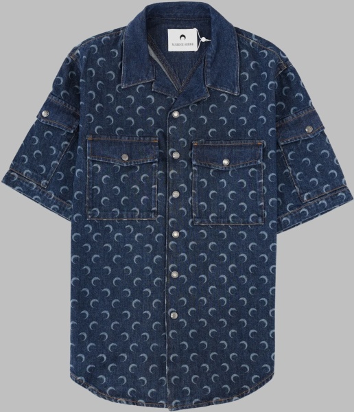 Camasa casual Camicia In Denim Con Stampa All Over
