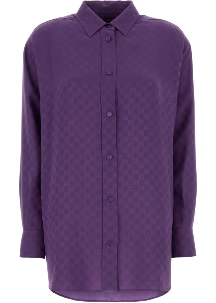 Camasa casual GG Supreme print silk Shirt