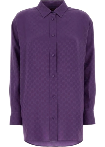 Camasa casual GG Supreme print silk Shirt