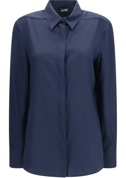 Camasa casual Silk Shirt with back gathering