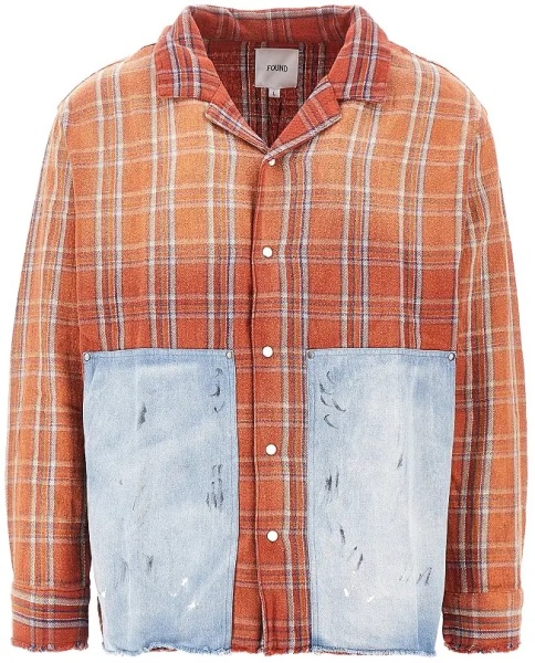 Camasa Flannel shirt with denim details