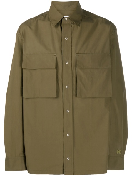 Camasa Kenzo verde din bumbac