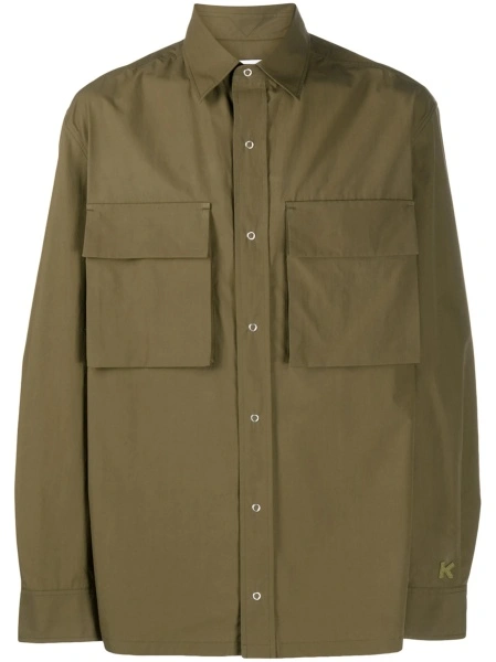 Camasa Kenzo verde din bumbac