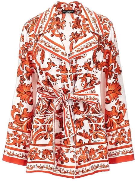 Camasa Maiolica print silk Vanity shirt