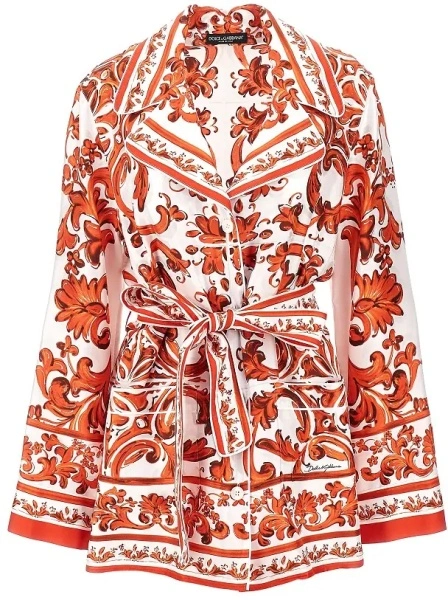 Camasa Maiolica print silk Vanity shirt