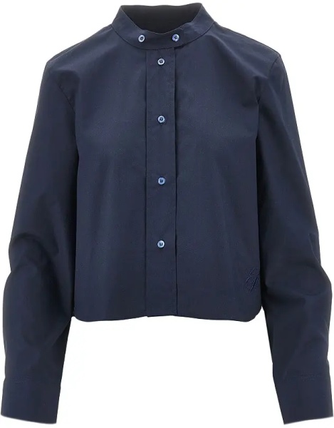 Camasa Mandarin collar poplin shirt