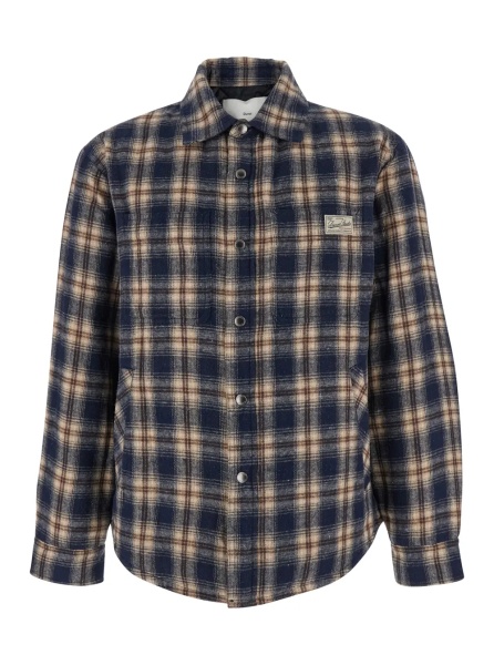 Camasa Multicolor Checkered Shirt with Front Logo Patch in Flannel Man