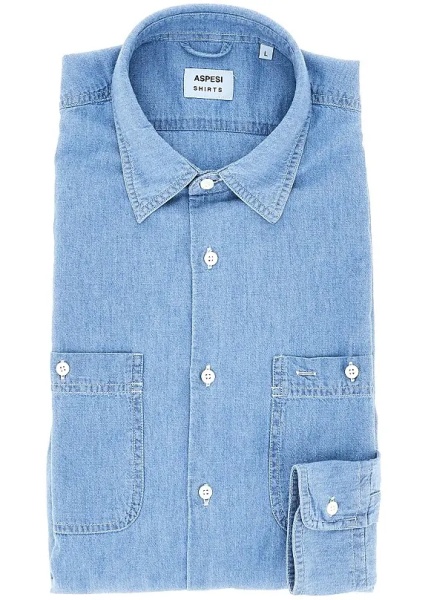 Camasa 'New C Slim' cotton denim shirt