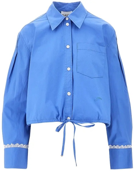 Camasa Poplin shirt with logo embroidery
