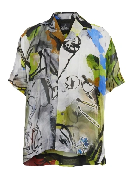 Camasa Vivienne Westwood multicolora din vascoza
