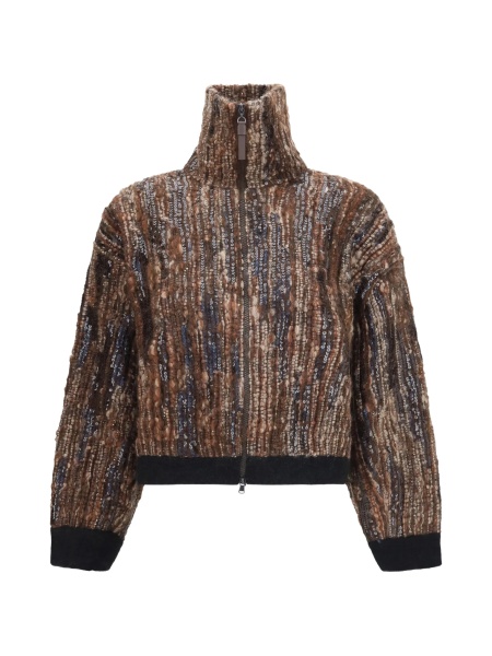 Cardigan Brunello Cucinelli maro