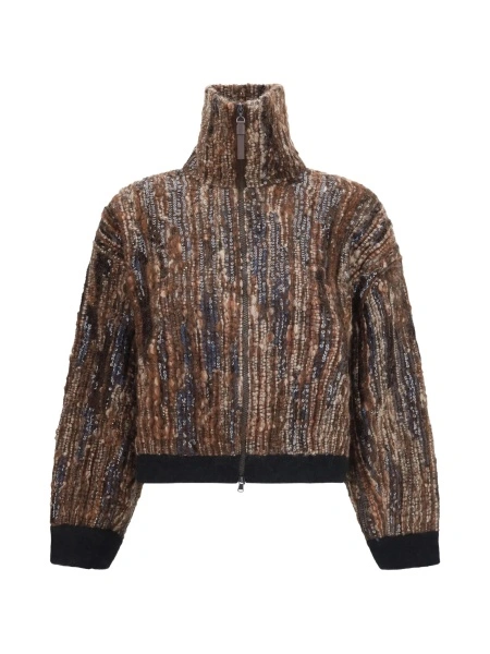 Cardigan Brunello Cucinelli maro