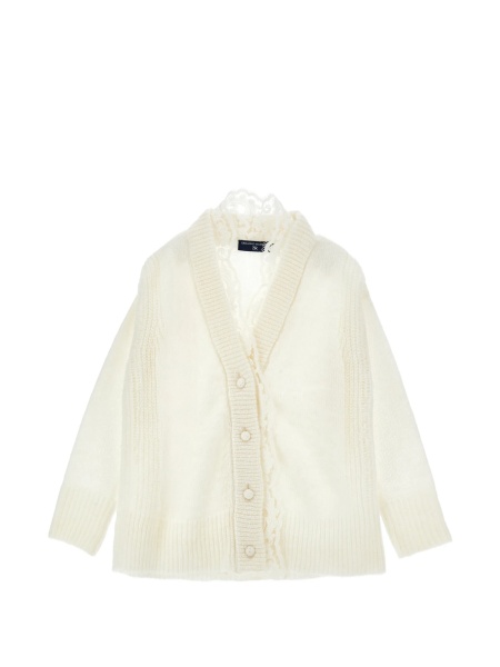 Cardigan Ermanno Scervino Kids neutru din polyester si lana