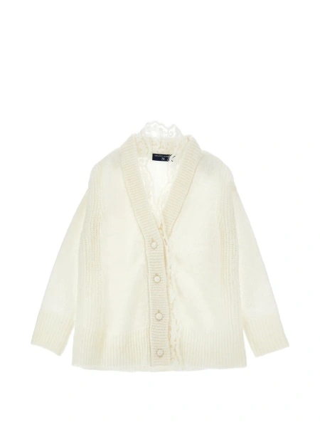 Cardigan Ermanno Scervino Kids neutru din polyester si lana