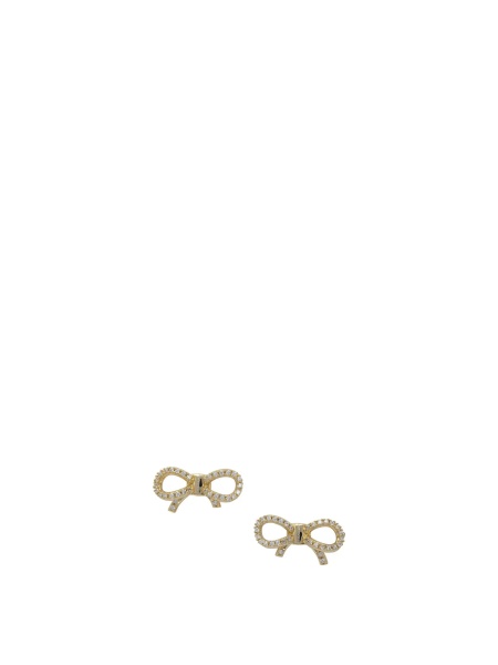Cercei Bow earrings with rhinestones