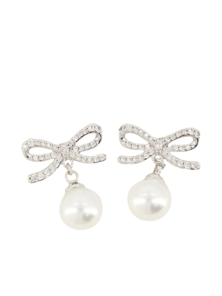 Cercei Earrings with bow and pearls