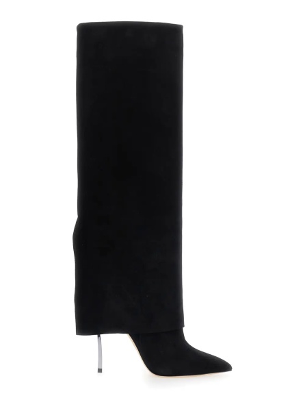 Cizme High-heeled Boot with Black Zinc Detail for Women