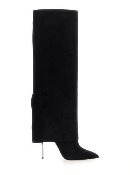 Cizme High-heeled Boot with Black Zinc Detail for Women