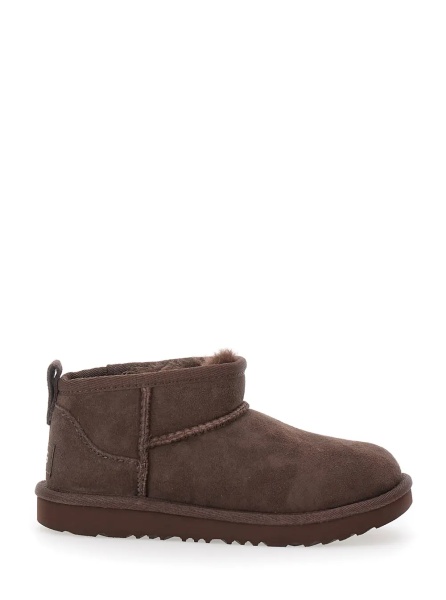 Cizme UGG 'Ultra Mini' Boots with tone-on-tone stitching in brown suede for girl