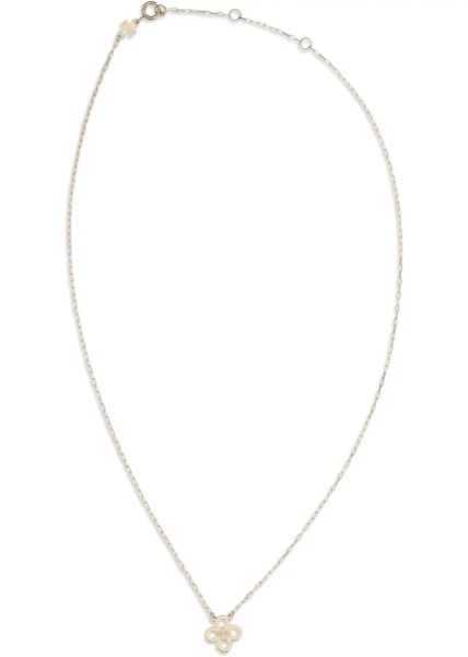Coliere Forget Me Not Clover Pendant Necklace