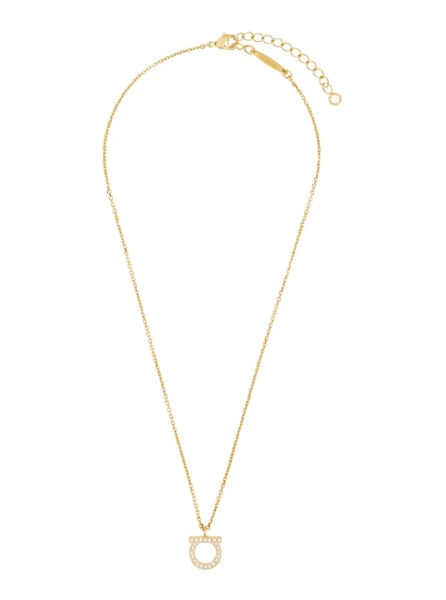 Coliere Gold-Colored Necklace with Gancini Pendant in Brass for Women