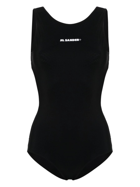 Costum de baie intreg Jil Sander negru din spandex/elastan si poliamida