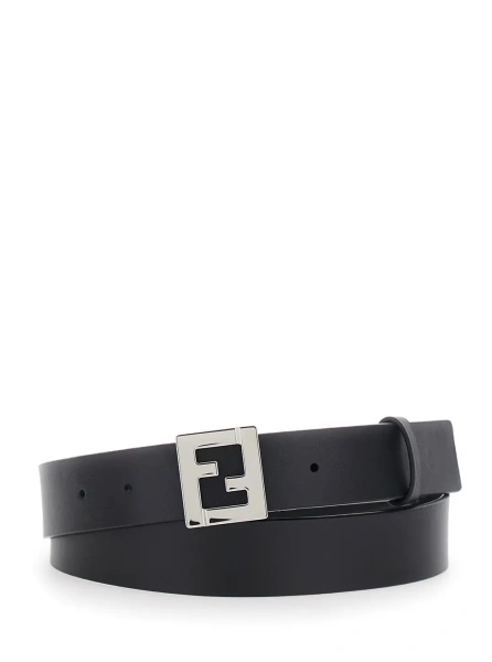 Curea Fendi neagra din piele