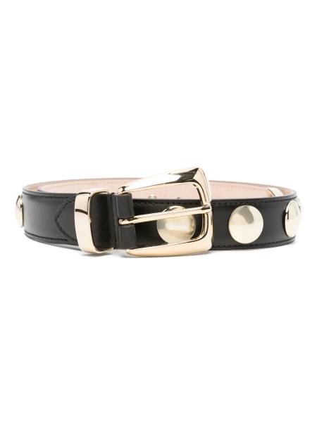Curea Khaite neagra din metal si piele